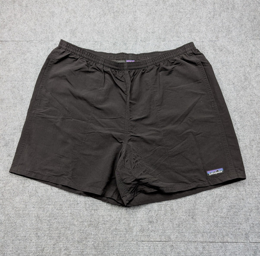 Patagonia Baggies Mens Large Black Unlined Outdoor Hike Athletic Elastic Waist